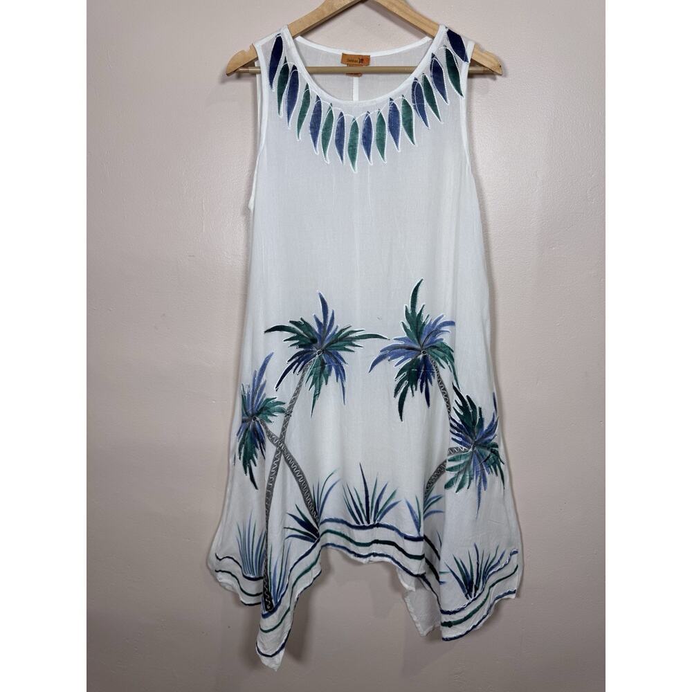 Sakkas Tinna Women's Casual Sleeveless Tank Flare Midi Boho Print Dress Cover-up